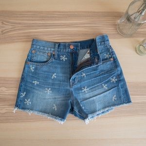 NWT Madewell Daisy Embroidered Jean Shirt